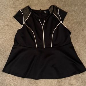 Torrid Black Peplum Top